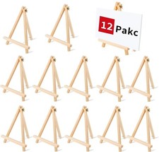 12PCS 9 Inches Tabletop Easels,Wood Easels, Easel Stand for Painting Canvases...