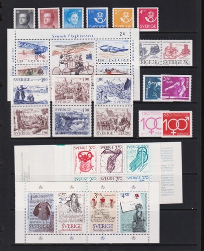 Schweden - 80er Jahre Briefmarken, Block, Hefte, Kat. 40,65 $