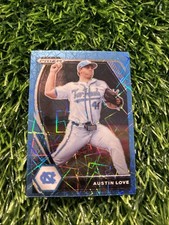 2021 Panini Prizm Draft Picks Austin Love #PDP90 Carolina Blue Velocity A97