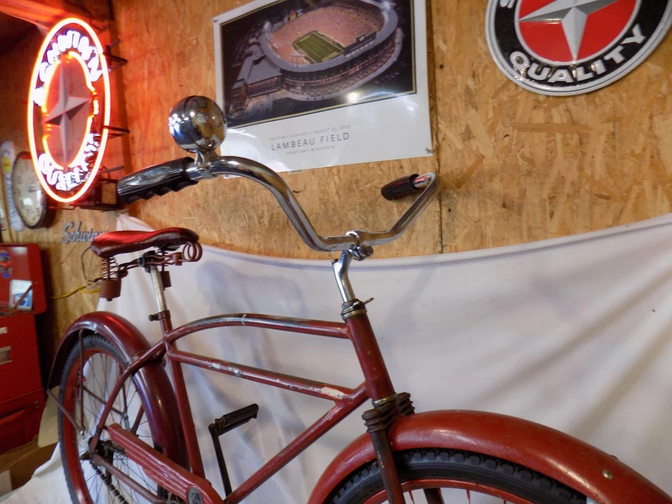 1938 SCHWINN RAT ROD PREWAR BICYCLE B6 PANTHER MOTORBIKE DX KLUNKER STRAIGHTBAR - Image 4 of 4