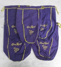 lot of 5 Crown Royal Royale Drawstring Bags Toast of the Crown 2003