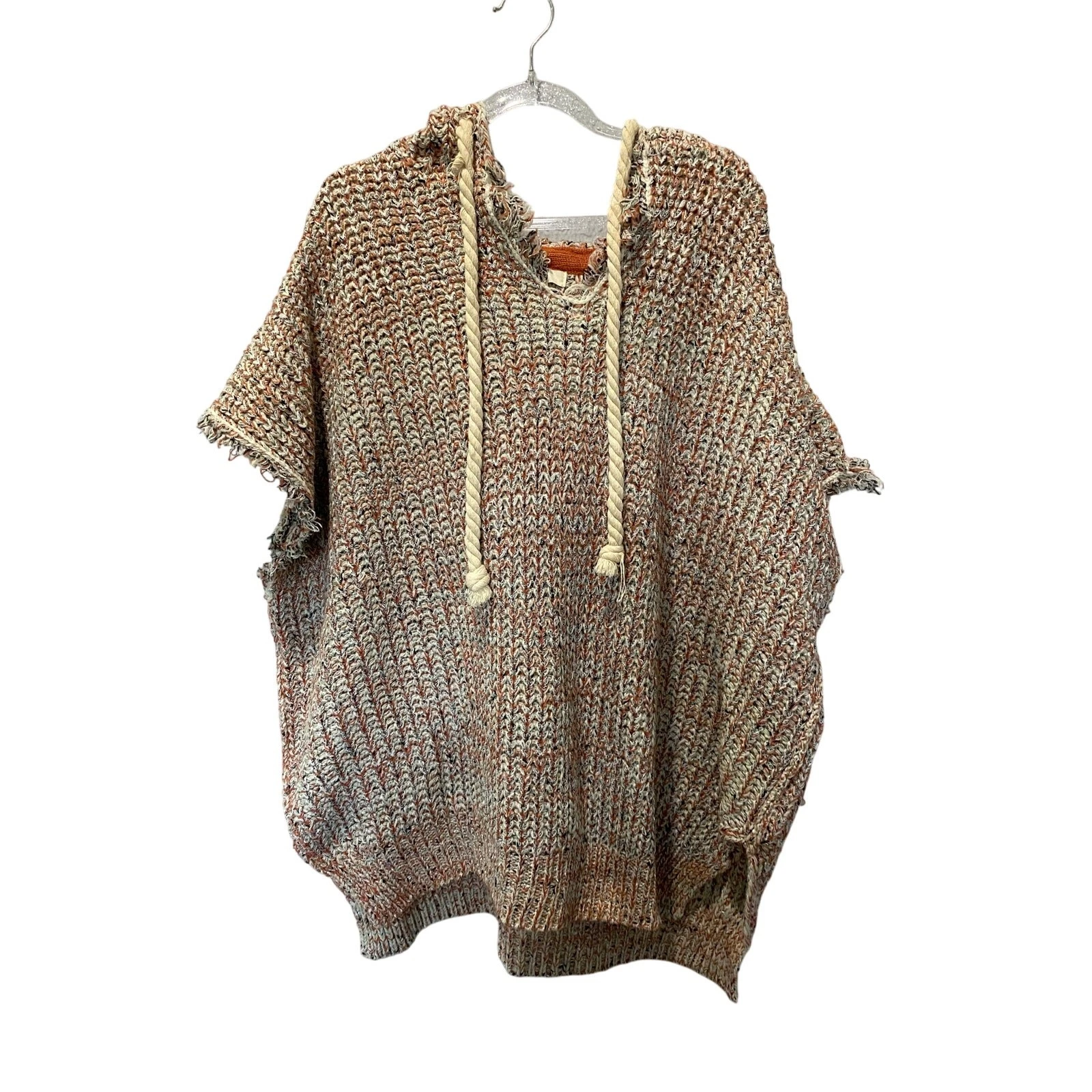Easel Hoodie Short Sleeve Pullover Hoodie Sweater poncho Boho Artsy Comfy