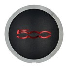 For Fiat 500 Alloy Wheel Cover Centre Cap Black And Chrome Silver 133mm 51884863