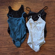 4x Theatricals Balera Dancewear Leotard Bodysuit Camisole CHILD Large Black Blue