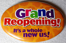Toys R Us Grand Reopening It's a Whole New Us Rare Store Employee Button