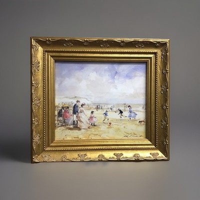John Strickland Goodall Gold Framed Print On The Beach