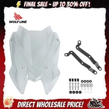 WOLFLINE Moto Front Windscreen w/ Mounting Bracket for Kawasaki Z900 2020-2024