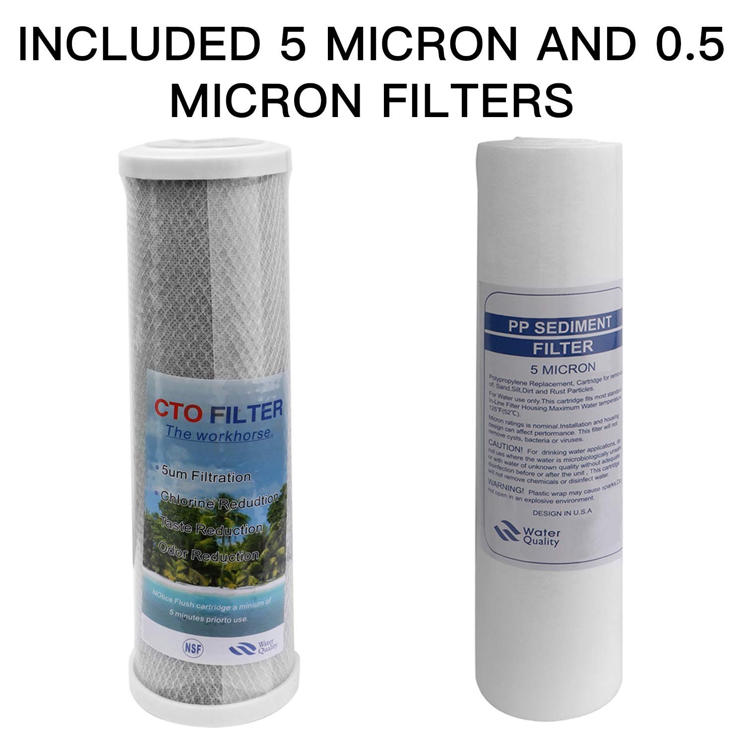 External RV Dual Water Filter System for RVs Boats Motor Homes Marines,Includ...