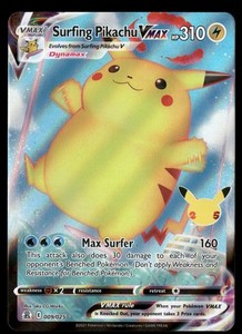 Surfing Pikachu Card