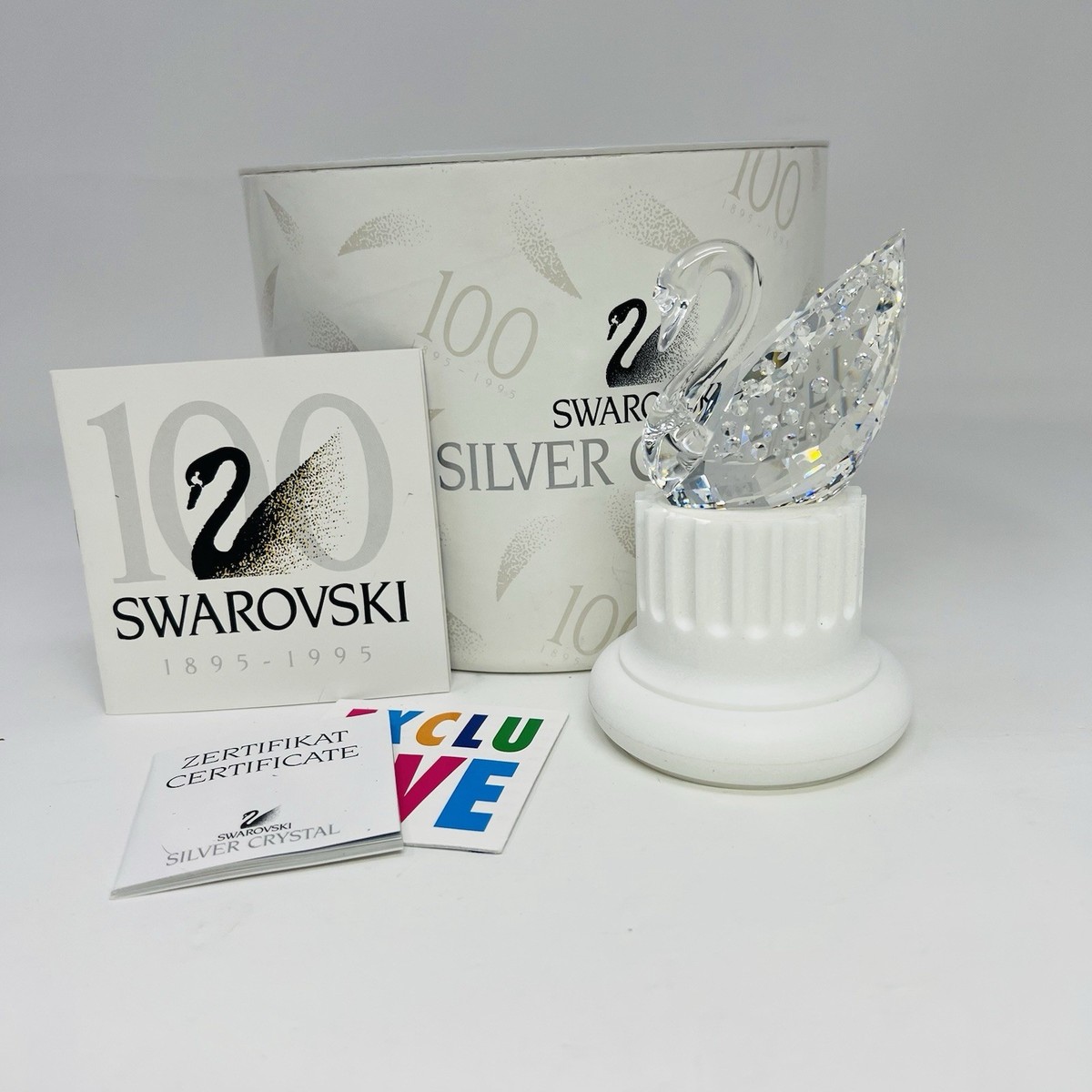 SWAROVSKI フィギュア　スワン Swarovski Centenary Swan Crystal Figurine 1995 100th