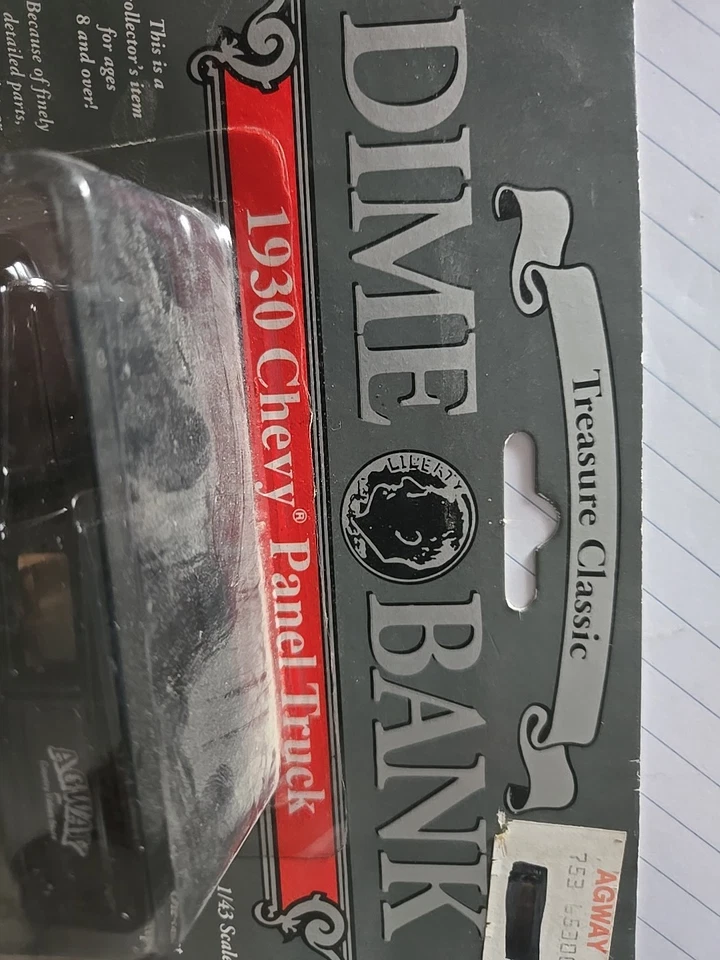 Vintage 1992 Ertl Dime Bank Agway 1930 Chevy Black Panel Truck - New Lot# 2 - Image 3 of 4