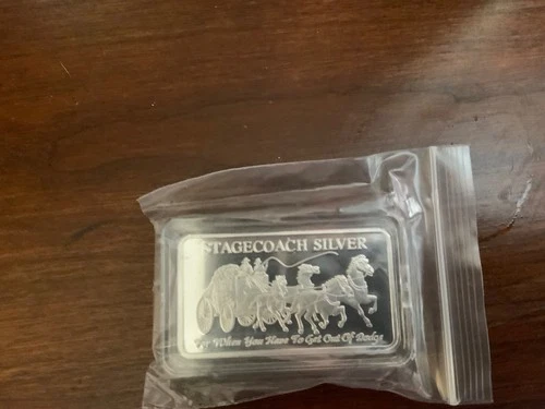 Stagecoach Silver 1 oz Bar – 4x 1/4 oz Breakable .999 Fine Silver Less Toned