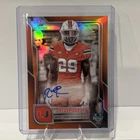 2025 Bowman Chrome University Football Orange Refractor OJ Frederique Jr. #BCA-OJ