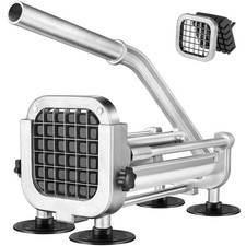 French Fry Cutter, Ruooson Professional Potato Cutter 1/2 In Blade, Silver