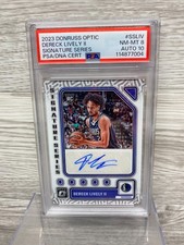 2023-24 Donruss Optic Dereck Lively II Signature Series PSA 8 Auto 10