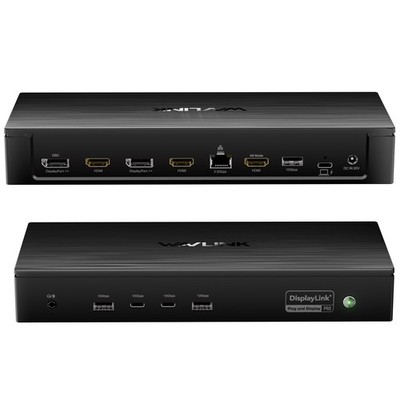 DisplayLink Laptop-Dockingstation für 2 bis 5 Monitore mit 100W Laden Ethernet