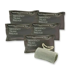 ASA TECHMED 5 Pack Emergency Trauma 6" Israeli Style Bandage - Combat Militar...