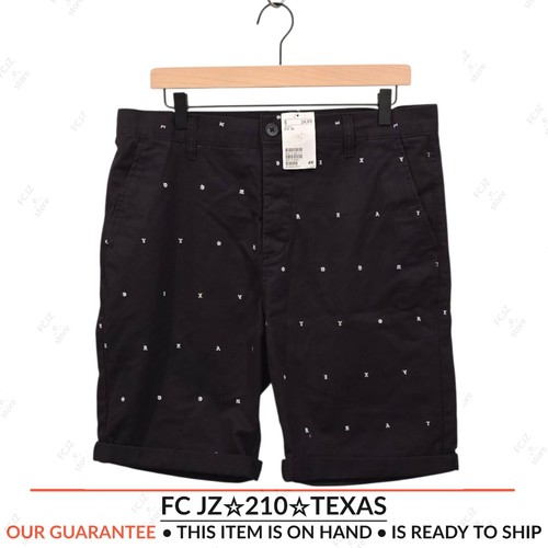H&M Divided - Men's 32" Shorts - Black w/White Letter Pattern - Button Fly - NWT
