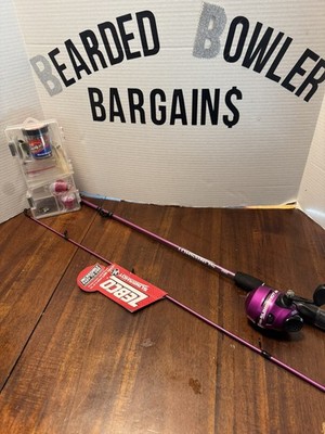 Purple Zebco Slingshot Spincast Reel and Fishing Rod Combo 5'6