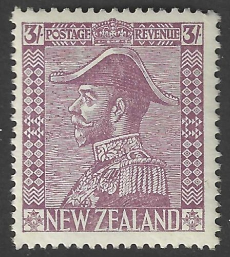 NEW ZEALAND 1927 3s pale mauve Cowan paper VFM hinge. SG 470.