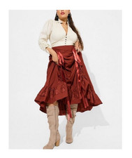 TORRID 2X Halloween Poplin Steampunk Pirate Wench Costume Dress NWT