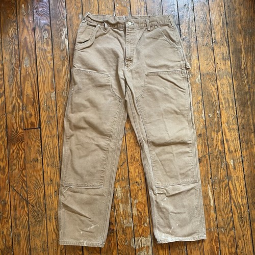 Carhartt B01 BRN Double Knee Carpenter Hose Herren 36 x 32 (Maße 34 x 31) USA
