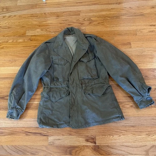Vtg Field Jacket 1940s Military US Army WW2 Combat No Size Tag See Measurements