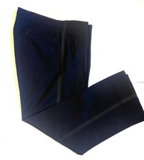 VTG Tuxedo Pant Men s Size 32S Wool Button Fly Ribbon Edge Handmade Inseam 29