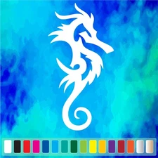 TRIBAL SEAHORSE cut vinyl decal #2 car window sticker Ocean Marine Life