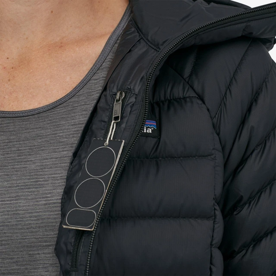 Patagonia Jacket Womens Medium Black Down Sweater Hoody Insulated Coat - Image 3 of 4