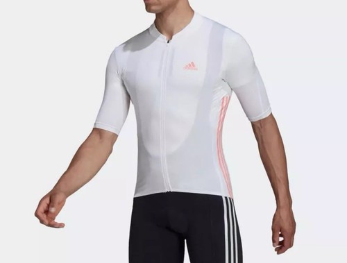 New Adidas SHORT SLEEVE CYCLING JERSEY Size XL Men’s White Style HB0534 MSRP 100