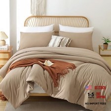 Comforter Full Size for Girls Boys Teens Brown, Full Comforter 79"x90" Taupe
