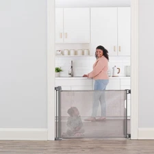 Retractable Baby Gate Extra Wide Pets Fence Walk Through for Doorway & Hallway