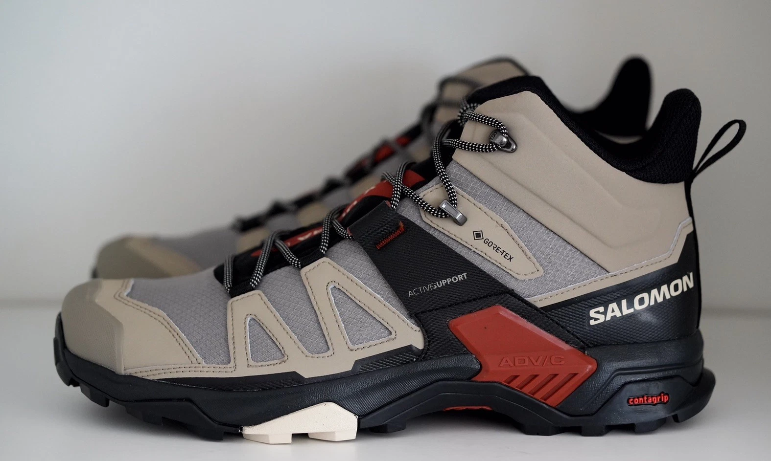 Salomon X Ultra 4 Mid Gore-Tex Hiking Boots Waterproof Vintage Khaki Black 8.5
Opens in a new window
