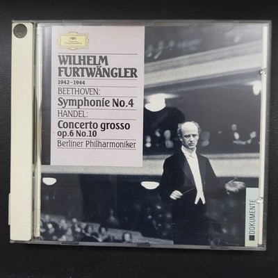 WILHELM FURTWÄNGLER beethoven no 4 / handel concerto grosso VG+/VG+ (CD Album)