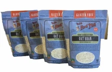 4-Pack Bob's Red Mill Organic High Fiber Oat Bran Hot Cereal, 16 oz Resealable