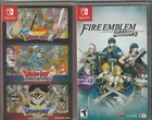 Lot of Nintendo Switch Video games.  Fire Emblem Warriors, Dragon Quest 1-3