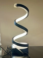 Spiral Table Lamp Modern Ahfectny  Dimmable Table Lamp 3 Color Bedside LED Lamp