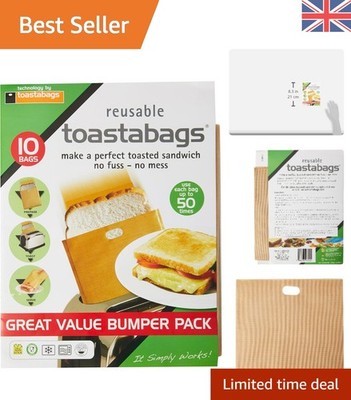 Gold Toaster Beutel - 10 Stück, ideal zum Toasten von Sandwiches und Snacks