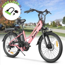 24" Electric Bike for Adults 750W City Cruiser Bicycle Commuter E-Bike 7-Speed