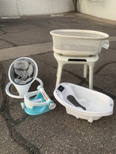 4moms MamaRoo Sleep Bassinet Munchkin Bluetooth Baby Swing Bath Seat Bath Tub