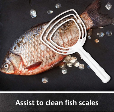 #ad #ad Bone Dust Scraper Fish Scale Remover Butcher Plastic White Fish Descale Tool $5.53