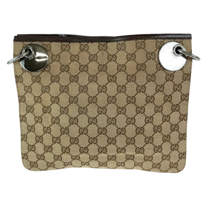 Gucci Eclipse Brown Silver Hardware GG Canvas 120… - image 2