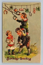 Vintage 1982 Embossed Birthday Greeting Postcard by Merrimack Publishing