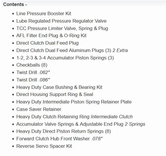 Sonnax Performance Pack HP-4L80E-01 - ¡ACTUALIZA tu transmisión completa! Foto 3 de 3
