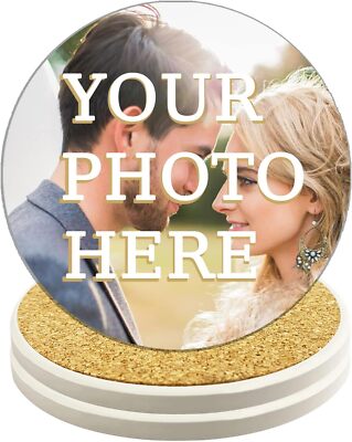 Personalized Square Coaster Custom Photo Picture Logo Home Kitchen Cup Gift