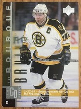 97 98 Upper Deck RAY BOURQUE Game Dated Hockey Card #9 Boston Bruins