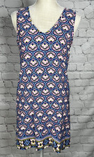 Peppermint USA Womens Small Sundress Short Shift Dress Mod Geometric Retro Funky