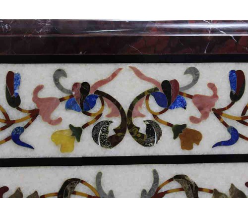 Dining Table Mosaic Pietra Dura Italian Floral Design Roman Medici Console Foyer - Picture 5 of 8