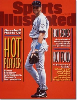 July 8, 1996 Alex Rodriguez Seattle Mariners Sports Illustrated NO LABEL 